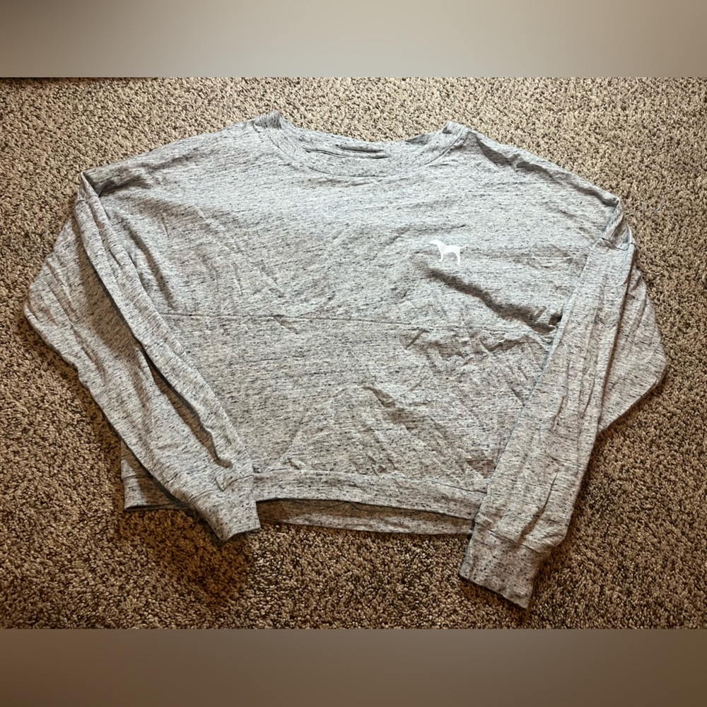 PINK Victoria's Secret Heathered Gray Top
